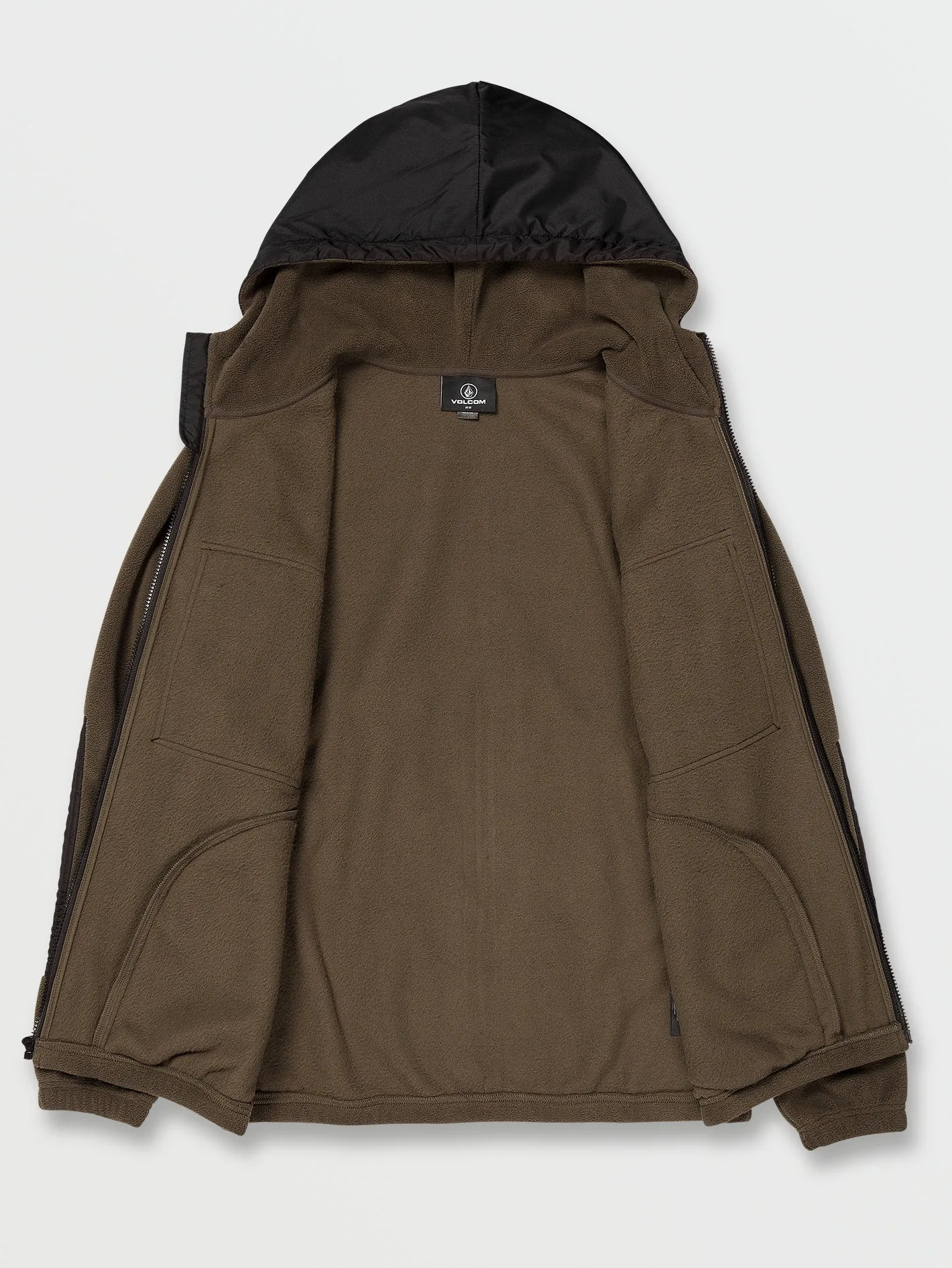 Yzzolater Lined Zip Hoodie - Dark Olive